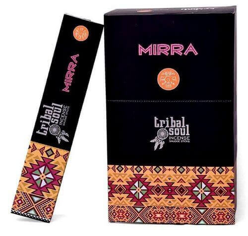 Encens Tribal Soul Myrrh 15g, parfum audacieux pour méditation et purification spirituelle.